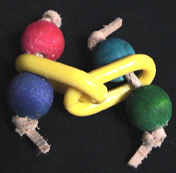 Scooter World Foot Toy: Chain, Wood and Beads